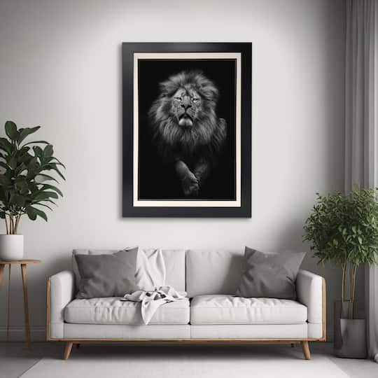 Home Black Flat Frame with Beveled Mat by Studio Décor®